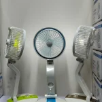 LR 2018 Rechargeable folding Fan with LED Lamp - Image 2