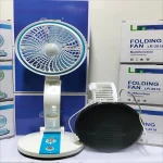 LR 2018 Rechargeable folding Fan with LED Lamp - Image 10