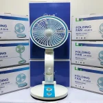 LR 2018 Rechargeable folding Fan with LED Lamp - Image 8