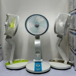 LR 2018 Rechargeable folding Fan with LED Lamp