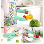 Hand Gloves for Kitchen and Household Use Waterproof, Long Elbow Length Multicolour-Reusable Free Size 1 pair - Image 6